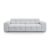 SOFA Kendal aus strukturiertem Stoff hellgrau 4 Sitzplätze - Hellgrau, Textil (255/79/103cm) - Micadoni