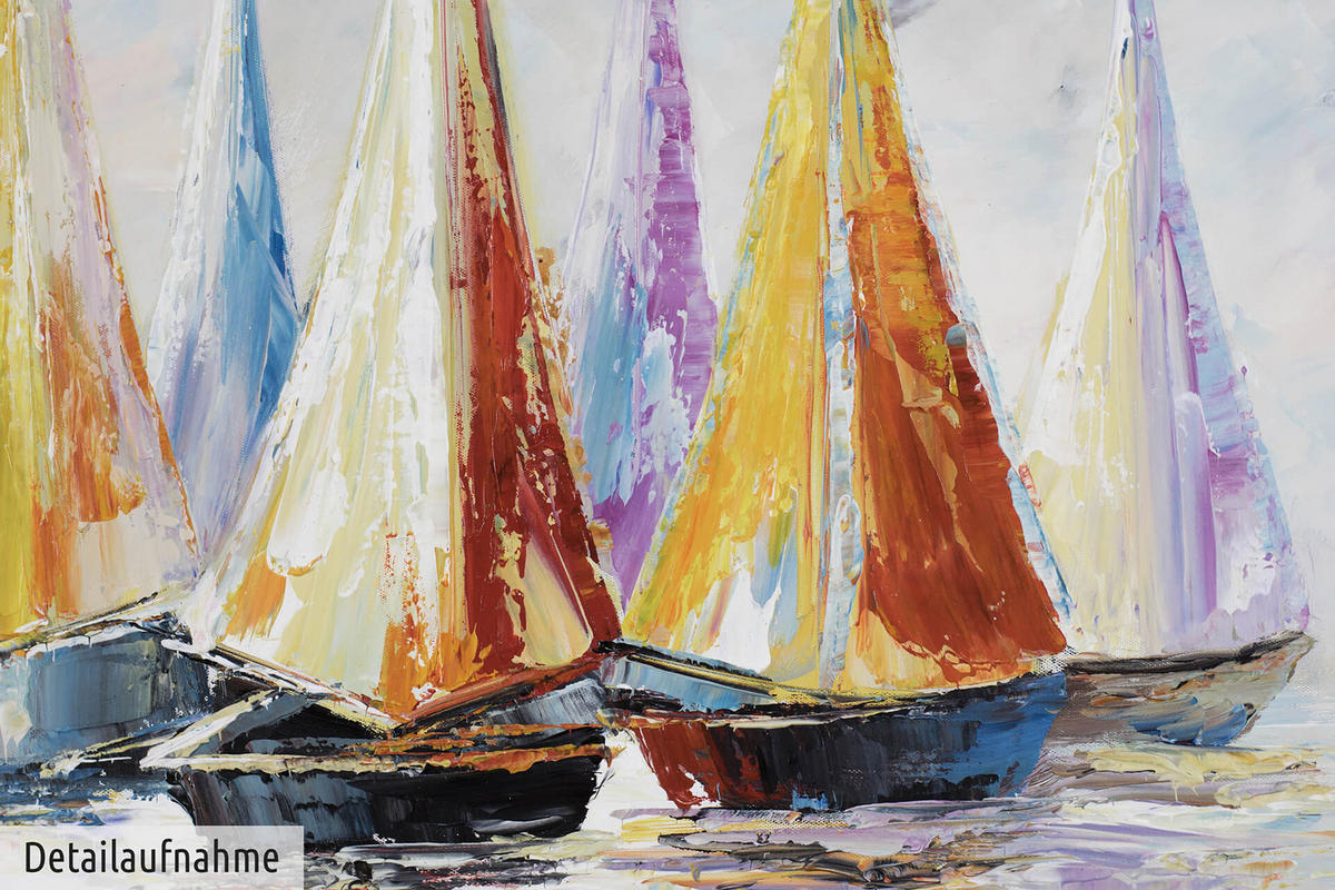 ÖLGEMÄLDE 120/60 cm - Multicolor/Weiß, Holz/Textil (1.6/60cm) - KUNSTLOFT