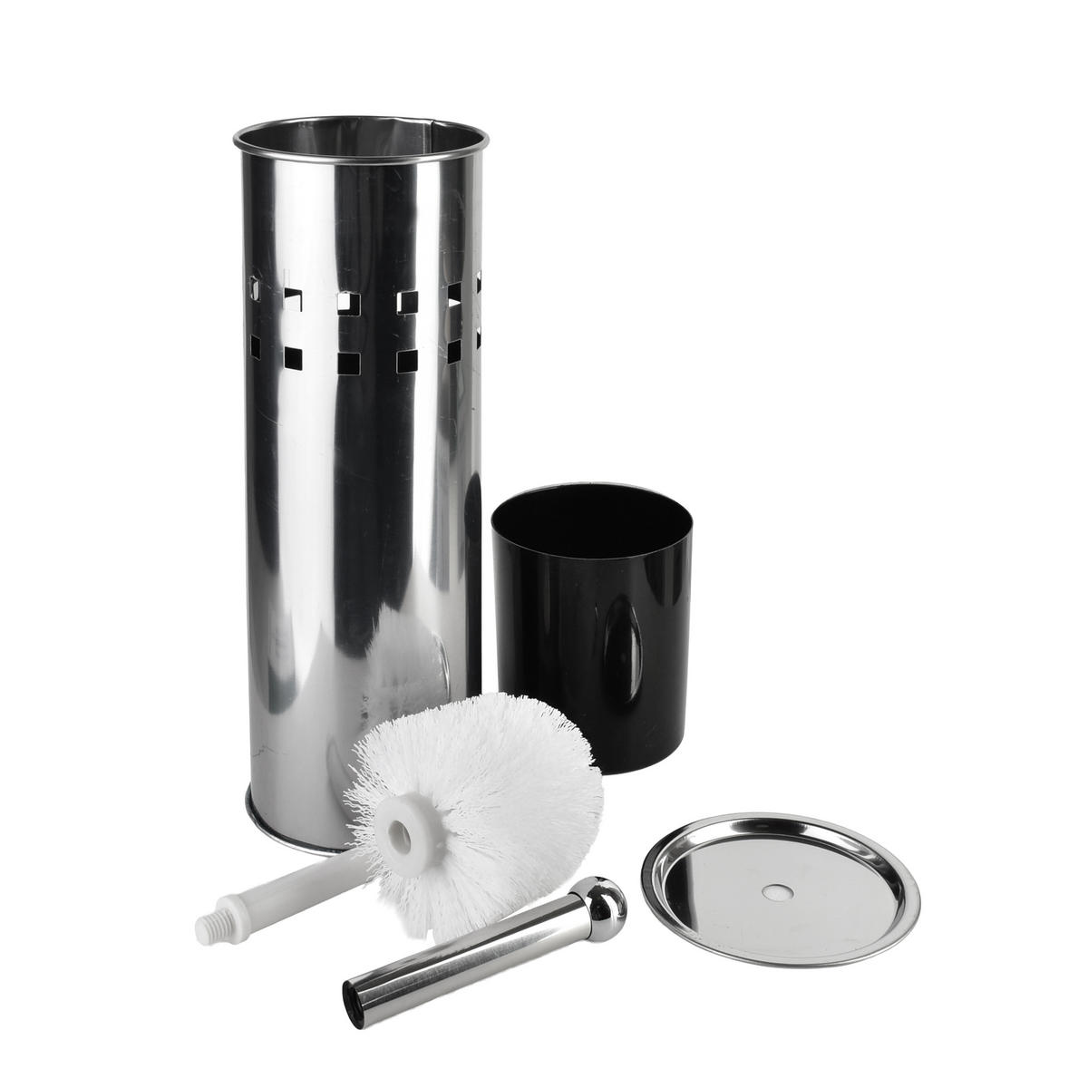 WC-BÜRSTE Dea silberfarben 10/10/37.5 cm Metall - Silberfarben, Metall (10/37.5/10cm) - Mondex