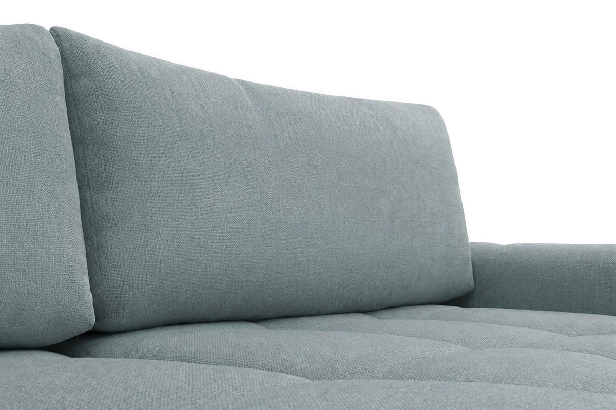ROHOVÁ SEDAČKA ve tvaru L s funkcí spaní, velurová tkanina Bluvel, Modrošedá, Pravá strana, BELVEDER L - šedohnědá, dřevo (250/168cm) - Kaiser Möbel