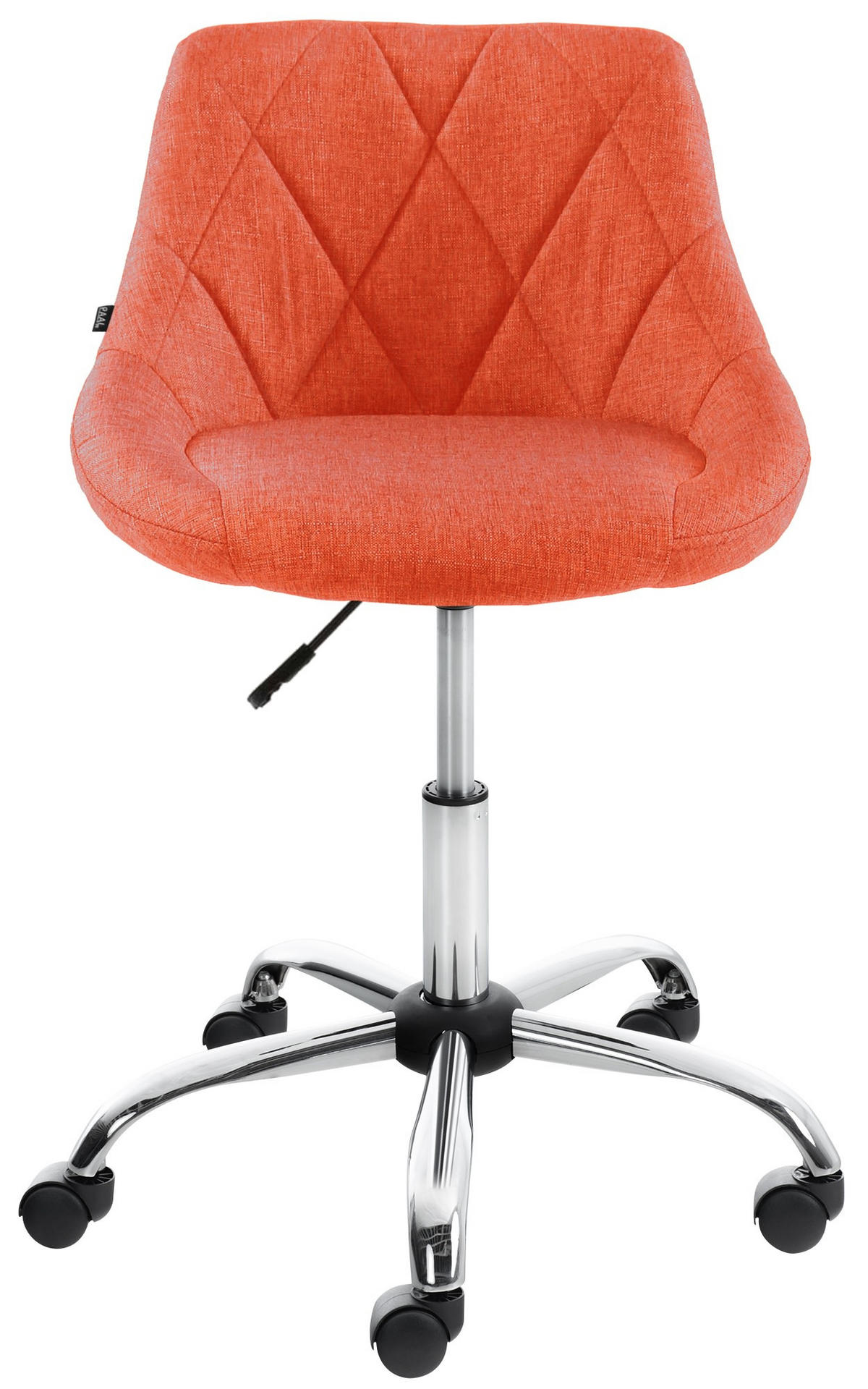 ARBEITSHOCKER Lazius Stoff orange - Orange, Metall (47/82/49cm) - TPFLiving