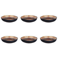 SUPPENTELLER Iris Ø22,5cm - 6er-Set - Wildbraun - Braun, Keramik (22.5cm) - Björn