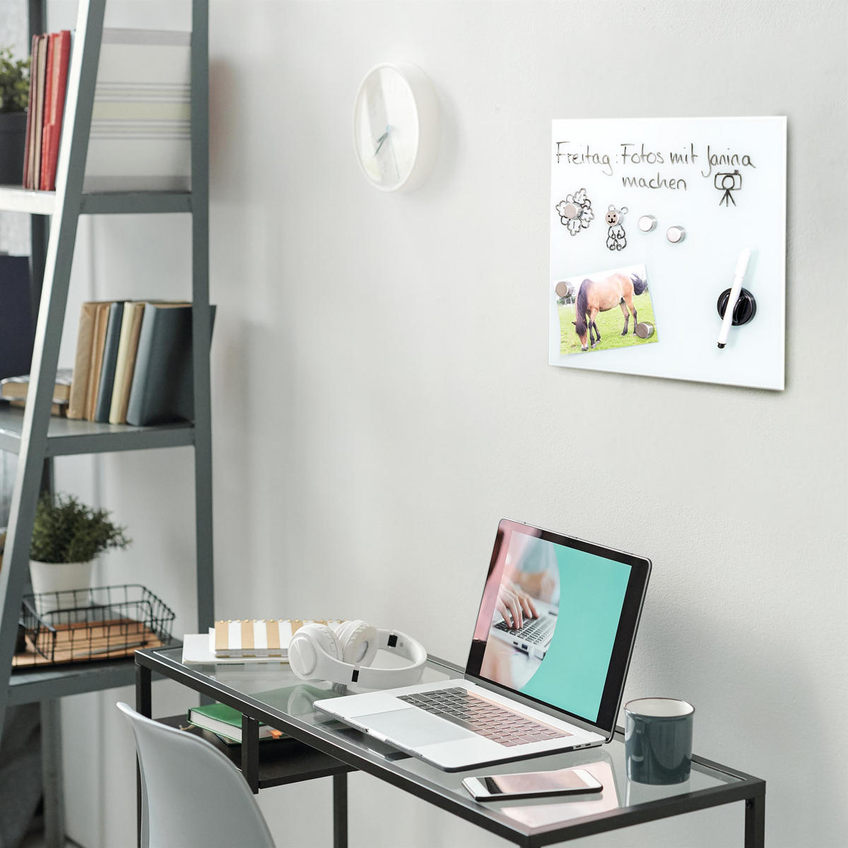 MAGNETTAFEL, weiß - Weiß, Metall (35/35/0.45cm) - bremermann