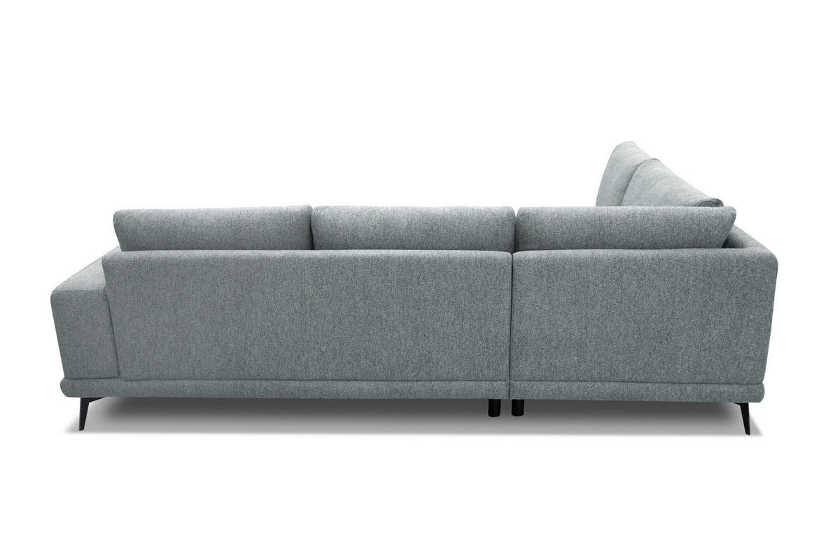 ECKSOFA MEDIOLANE 5-Sitzer, silberfarben - Silberfarben, Holzwerkstoff/Textil (219/282cm) - Courtois Laville