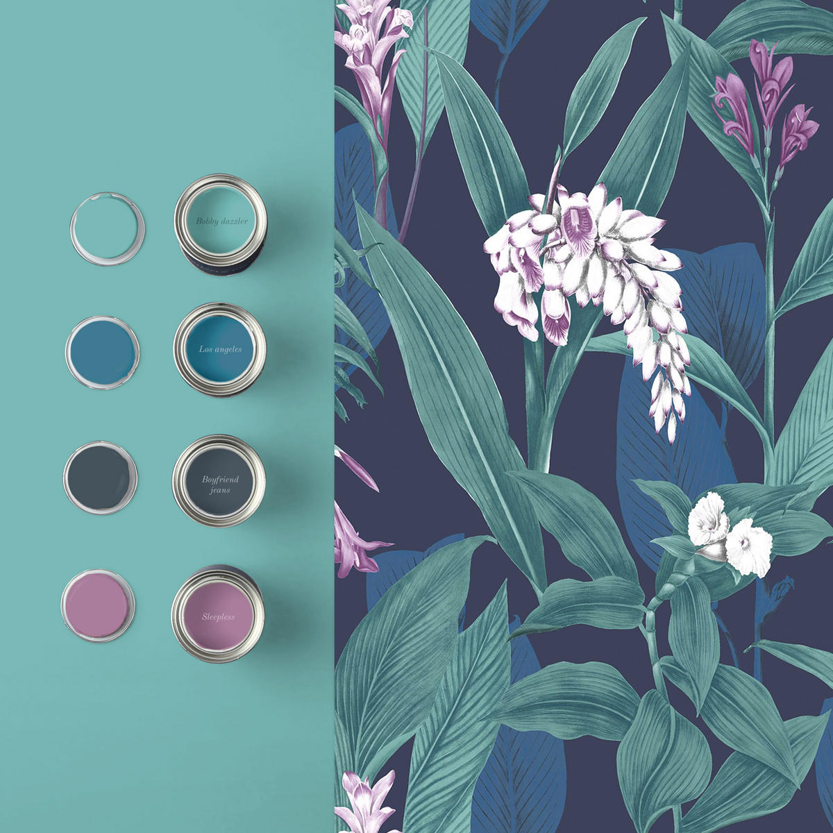 VLIESTAPETE Botanisch 1005x52 - Blau, Papier/Kunststoff (52/1cm) - Graham & Brown