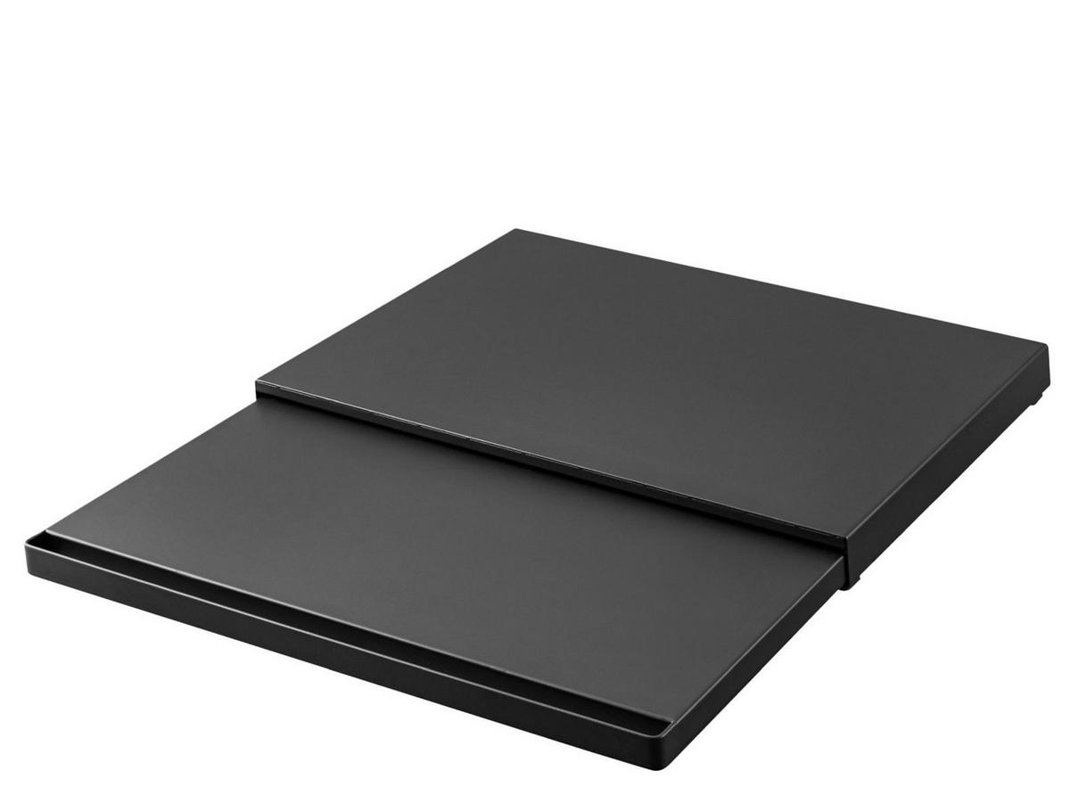 ARBEITSPLATTEN-AUSZIEHTABLETT Tower schwarz 45/4/37 cm - Schwarz, Metall (37/4/45cm) - Yamazaki