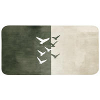 WC PŘEDLOŽKA Japandi - Pták - Zelený 120x60 cm - olivově zelená, textil/plast (120/1cm) - OnlyWow