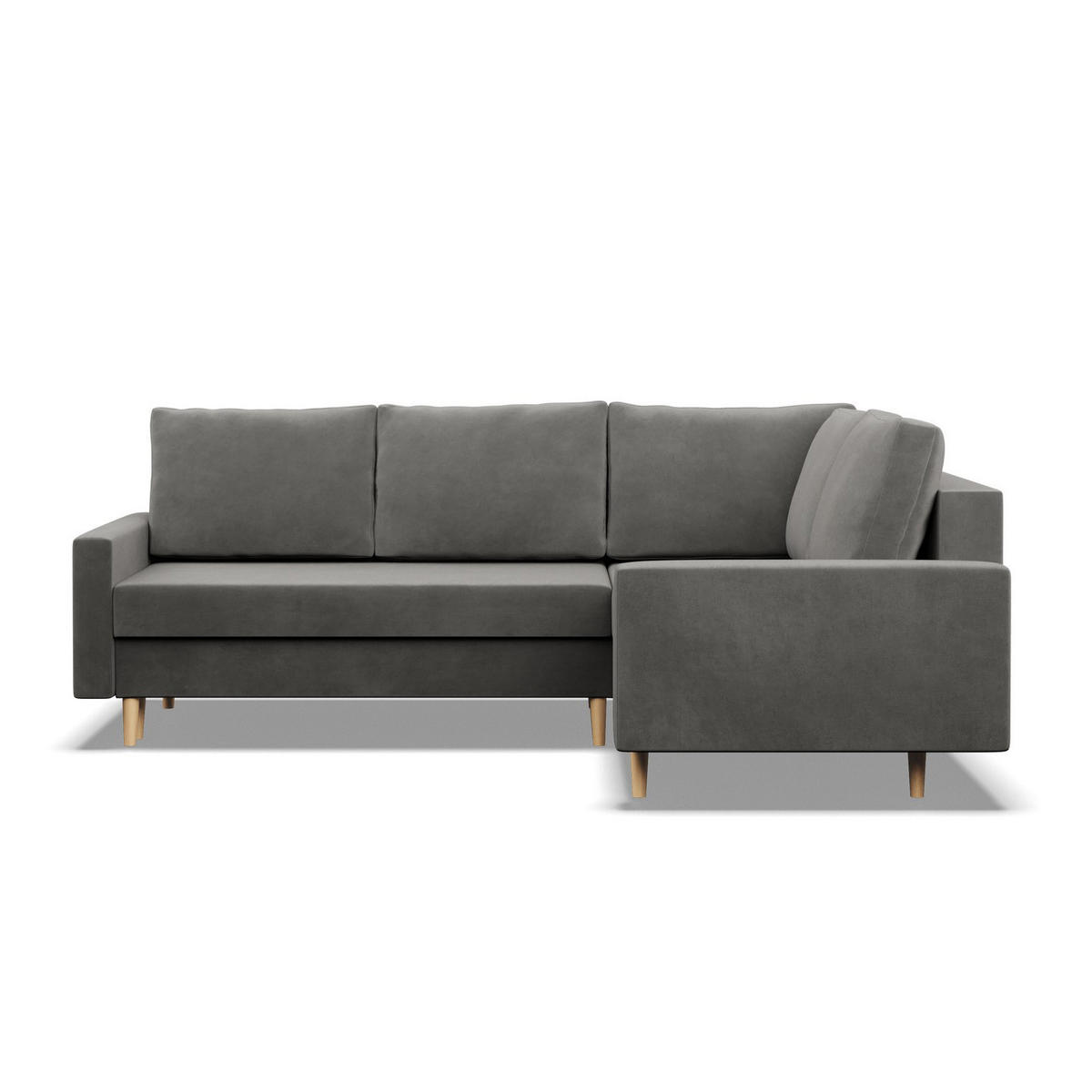 ECKSOFA LINKS MIT SCHLAFFUNKTION BLANK, Hellgrau - Hellgrau, Textil (223/172cm) - Mebligo