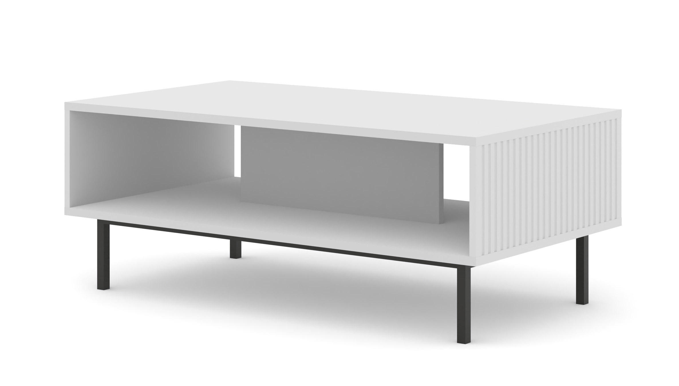 COUCHTISCH Weiß, Weiß, Schwarz 90/45/60 - Schwarz/Weiß, Holzwerkstoff (60/90/45cm) - RAUMHIRSCH FURNITURE