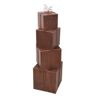 GESCHENKPAKETE Mefo 4er Set Stahl Rostfarben 48x35x35cm - Rostfarben, Metall (35/48/35cm) - DELUKE