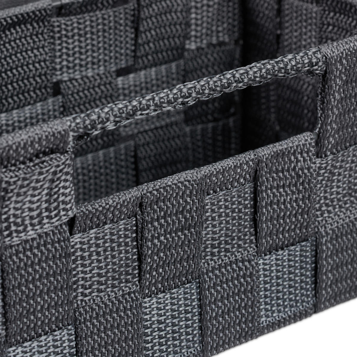 ÚLOŽNÝ kôš - sivá, kov/plast (32/10/21cm) - Relaxdays