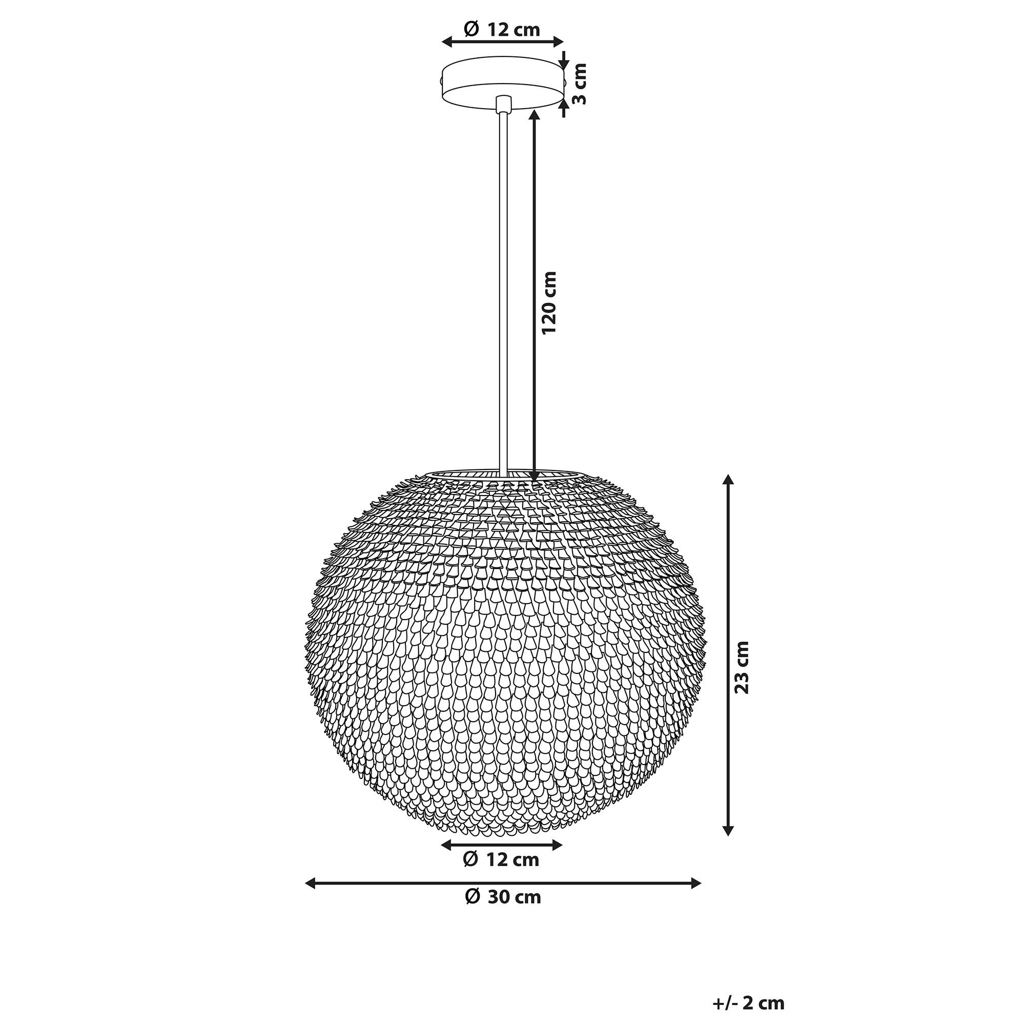 Thumbnail - Beliani Hängeleuchte, Silber, Metall, 30x23x30 cm, Lampen & Leuchten, Innenbeleuchtung, Hängelampen, Pendelleuchten