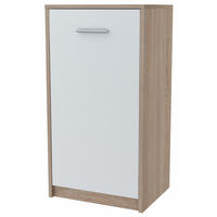 KOMMODE Bodo 1D Sonoma Eiche-Weiß 40/35/75 cm Elegant - Weiß/Sonoma Eiche, Holzwerkstoff (40/75/35cm) - Matkam Möbel