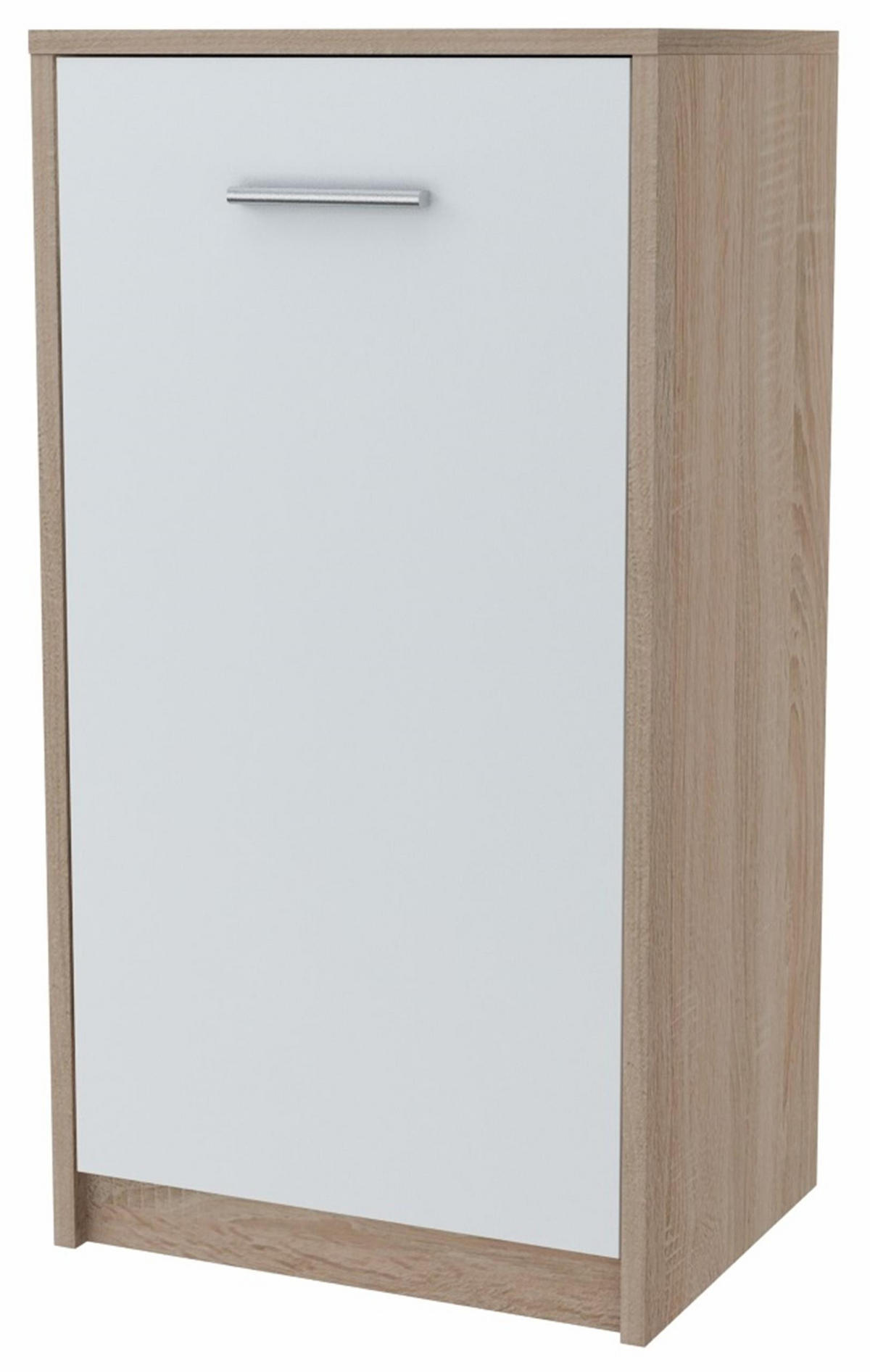 KOMMODE Bodo 1D Sonoma Eiche-Weiß 40/35/75 cm Elegant - Weiß/Sonoma Eiche, Holzwerkstoff (40/75/35cm) - Matkam Möbel