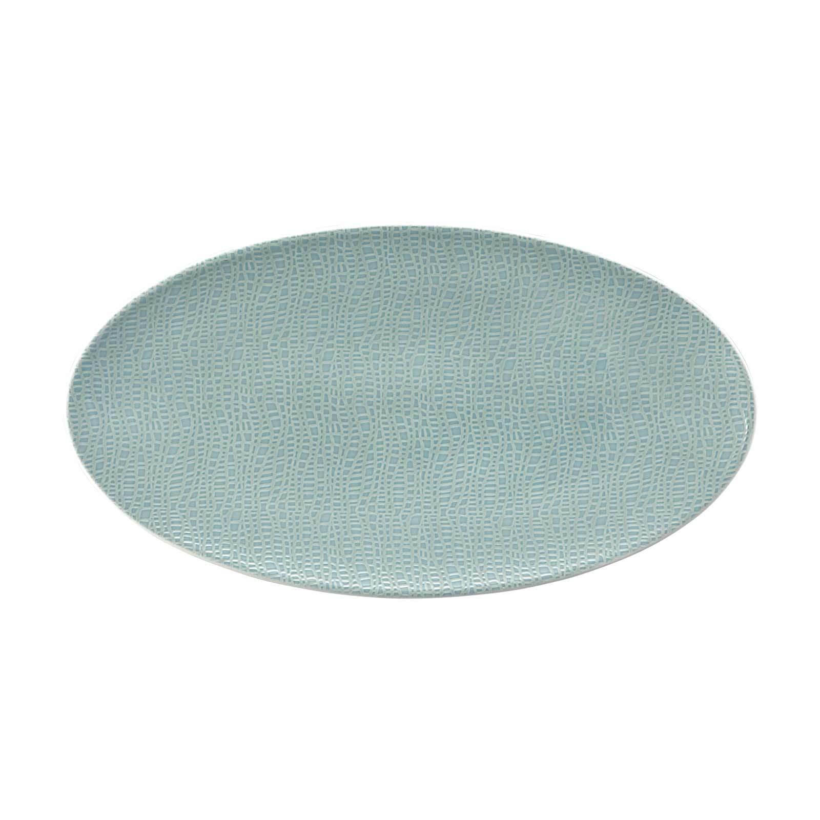 SERVIERPLATTE Life Fashion Green Chic 33x18 cm - Grün, Keramik (17.9/2.5/32.9cm) - Seltmann Weiden