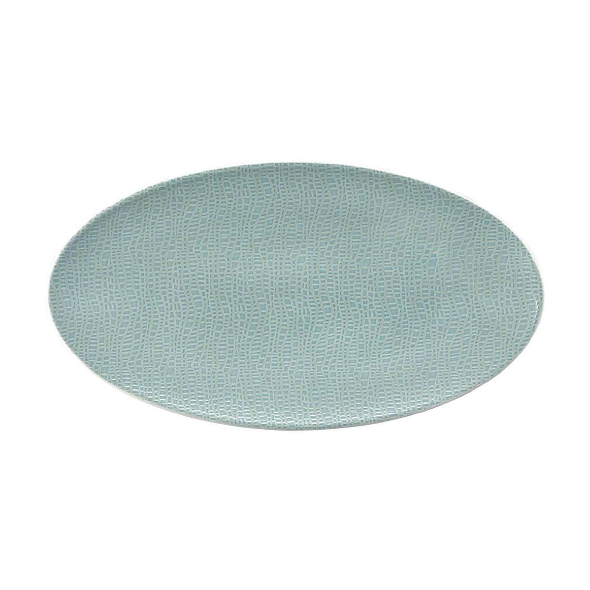 SERVIERPLATTE Life Fashion Green Chic 33x18 cm - Grün, Keramik (17.9/2.5/32.9cm) - Seltmann Weiden