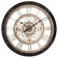 WANDUHR industrieller Stil 61,5/61,5/61,5 cm - Braun, Kunststoff (61.5/61.5/61.5cm) - Atmosphera Createur d´interieur
