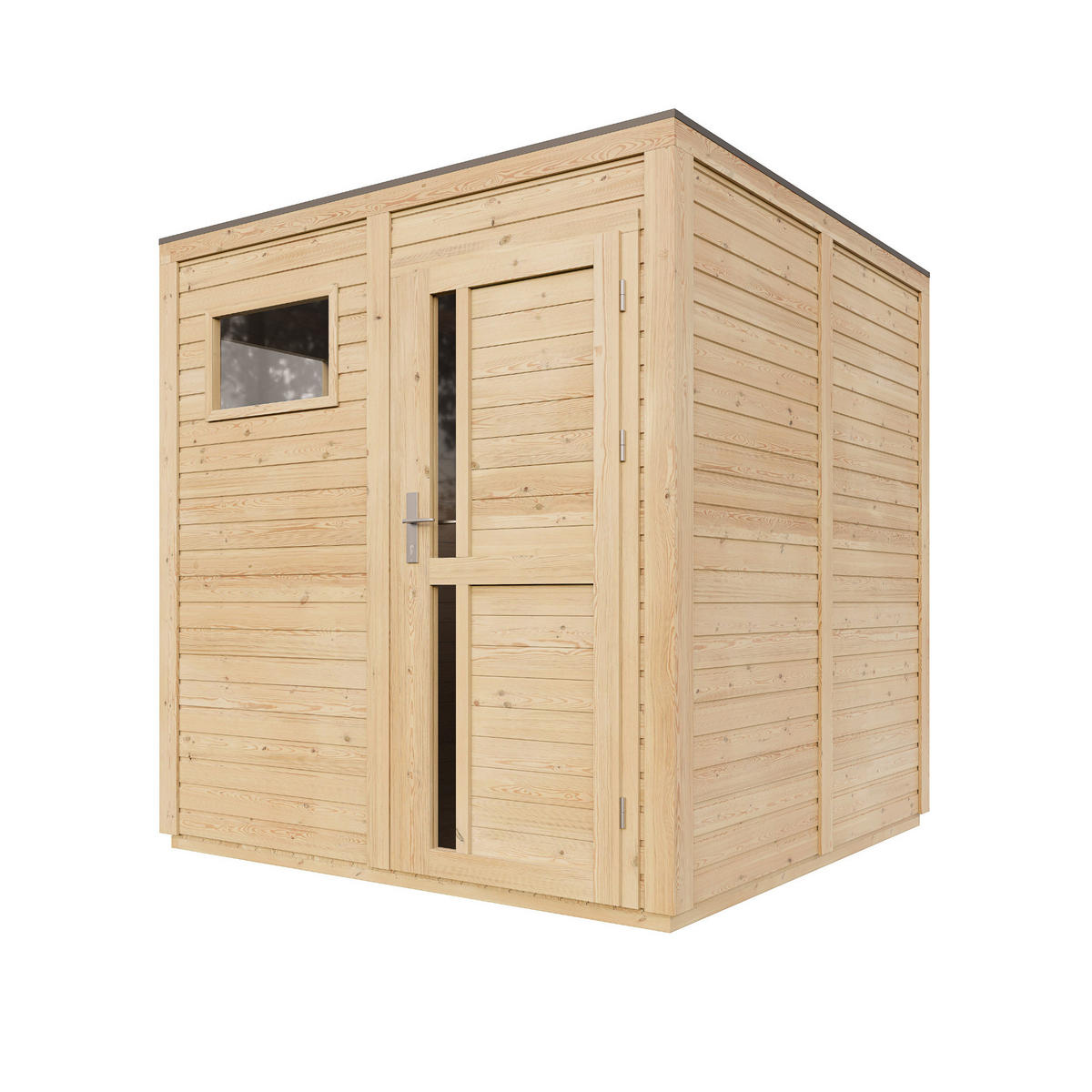 GARTENHAUS Holz 4,20 m² M325F1+M325G - Naturfarben, Holz (208/216/202cm) - Timbela