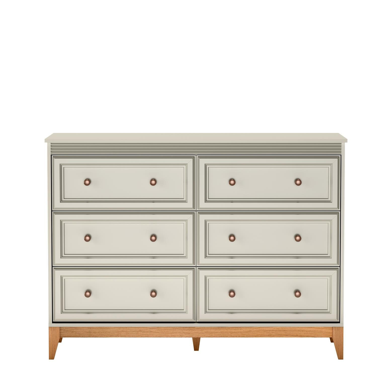 KOMMODE Windsor Kaschmir, Schubladenkommode - Kaschmir, Holzwerkstoff (136/100/41cm) - Bettso