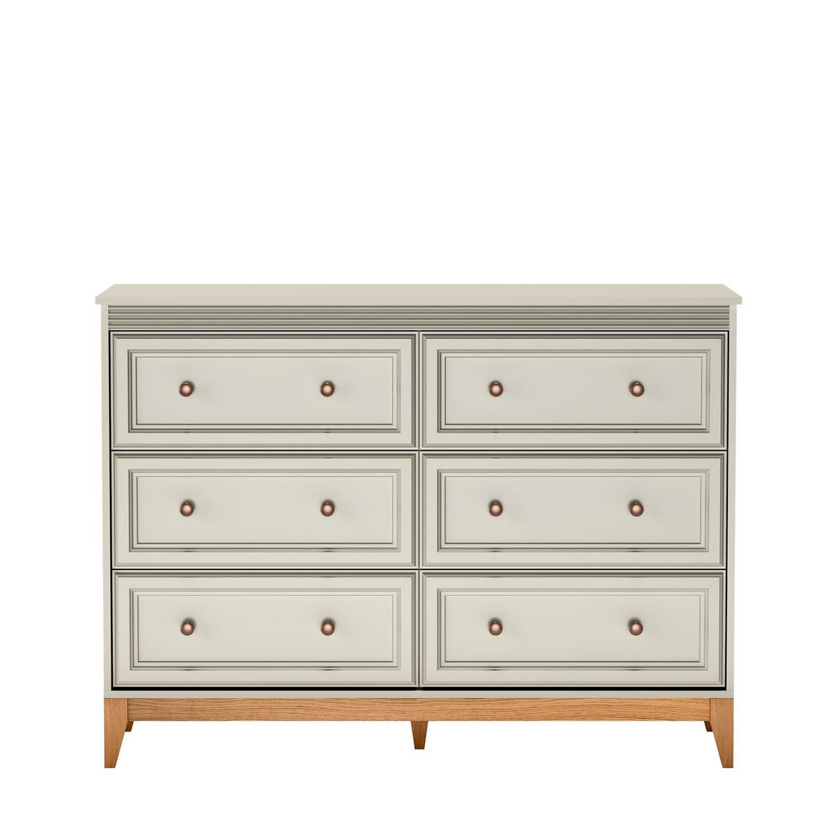 KOMMODE Windsor Kaschmir, Schubladenkommode - Kaschmir, Holzwerkstoff (136/100/41cm) - Bettso