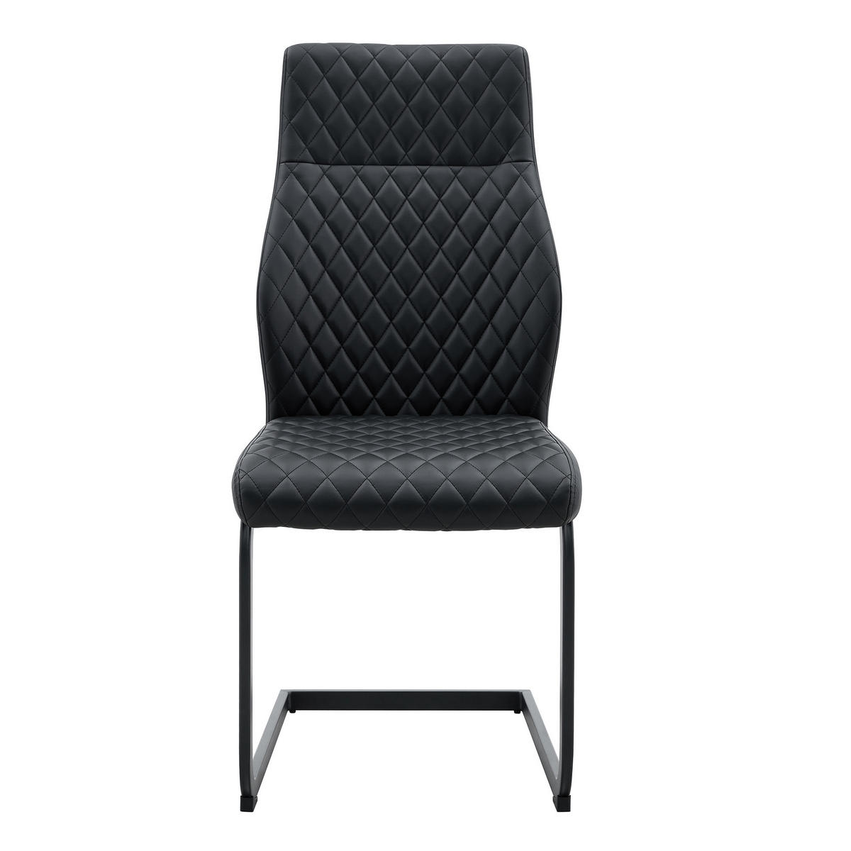 SCHWINGSTUHL DE-36569 2er-Set mit PU-Bezug und Metallrahmen Schwarz - Schwarz, Metall (63/100/43cm) - ComfortXL