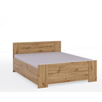 DOPPELBETT Tamiza 160x200 mit lattenrost - Eiche Artisan, Holzwerkstoff (160/200cm) - Ravio