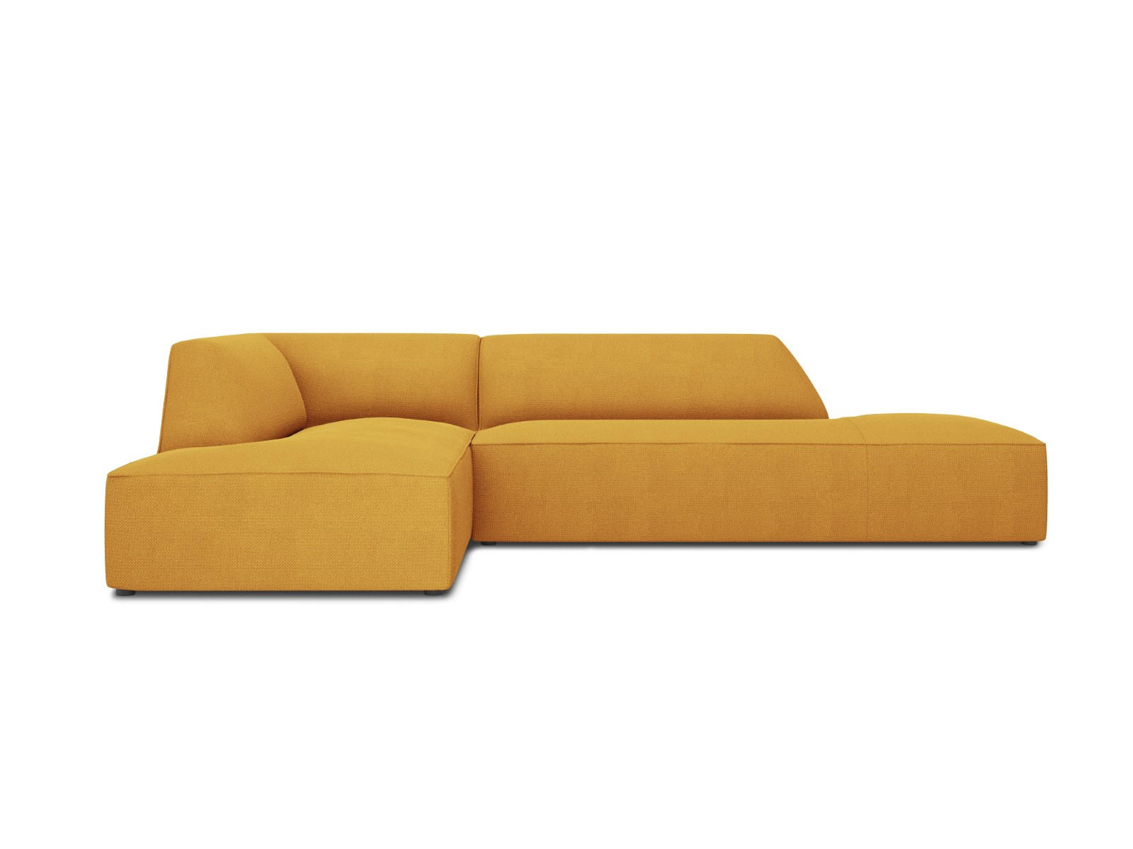 ECKSOFA links Ruby aus strukturiertem Stoff gelb 4 Sitzplätze - Gelb, Textil (180/273cm) - Micadoni