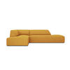ECKSOFA links Ruby aus strukturiertem Stoff gelb 4 Sitzplätze - Gelb, Textil (180/273cm) - Micadoni