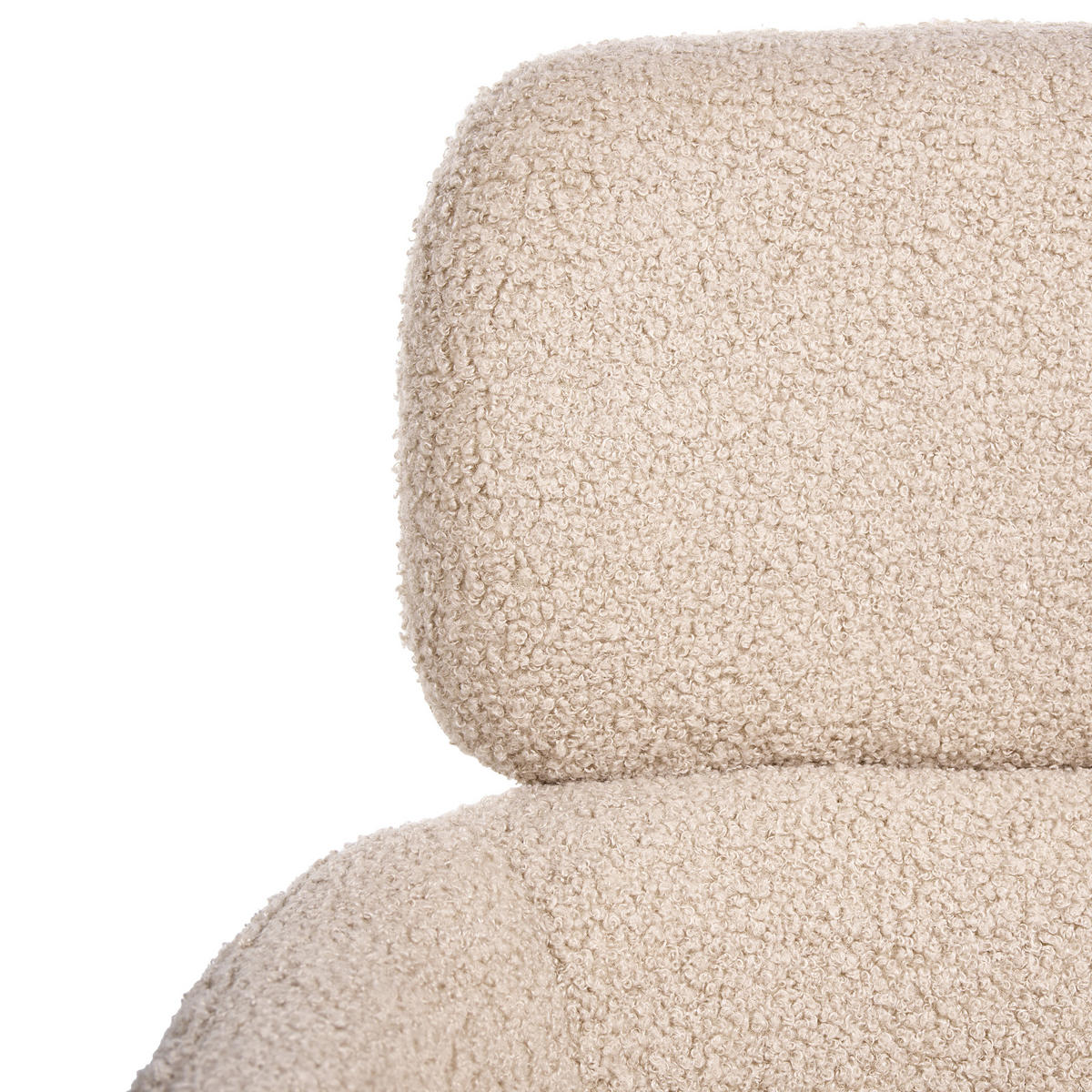 KANCELÁŘSKÁ ŽIDLE Bouclé Světle béžová Alena - béžová, textil (60/84/60cm) - Beliani