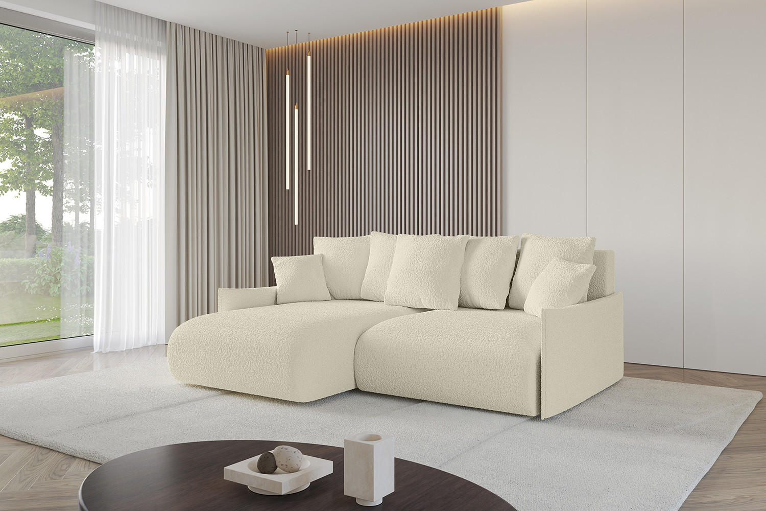 Thumbnail - Altdecor Ecksofa, Creme, Textil, 4-Sitzer, 216x177 cm, Wohnzimmer, Sofas & Couches, Wohnlandschaften, Ecksofas