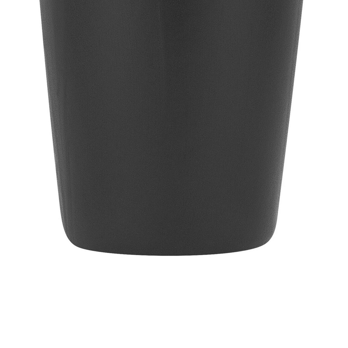 DEKOVASE Steinzeug schwarz Apamea - Schwarz, Stein (33cm) - Beliani