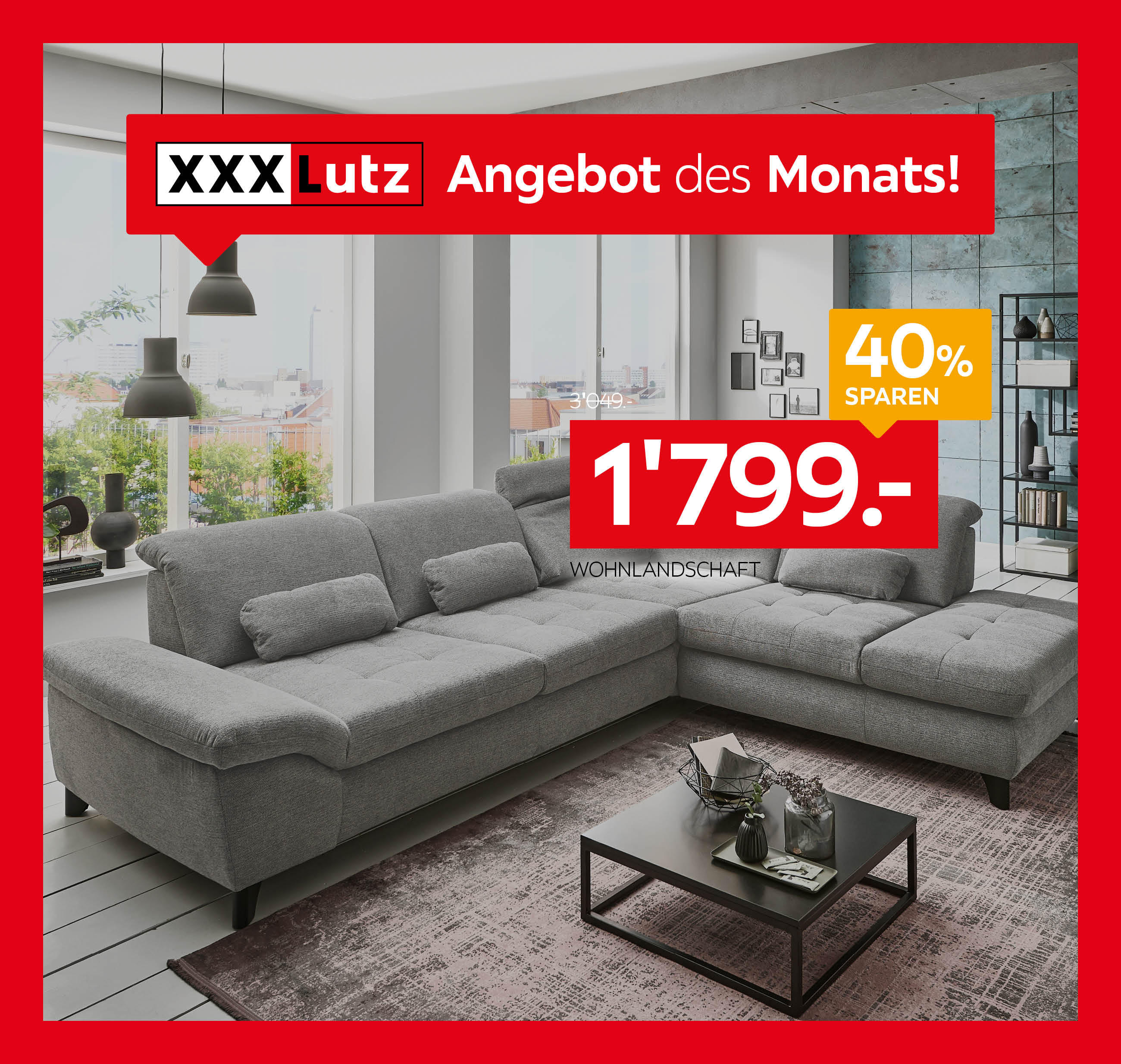 Angebot des Monats ist eine Wohnlandschaft um 1799.-