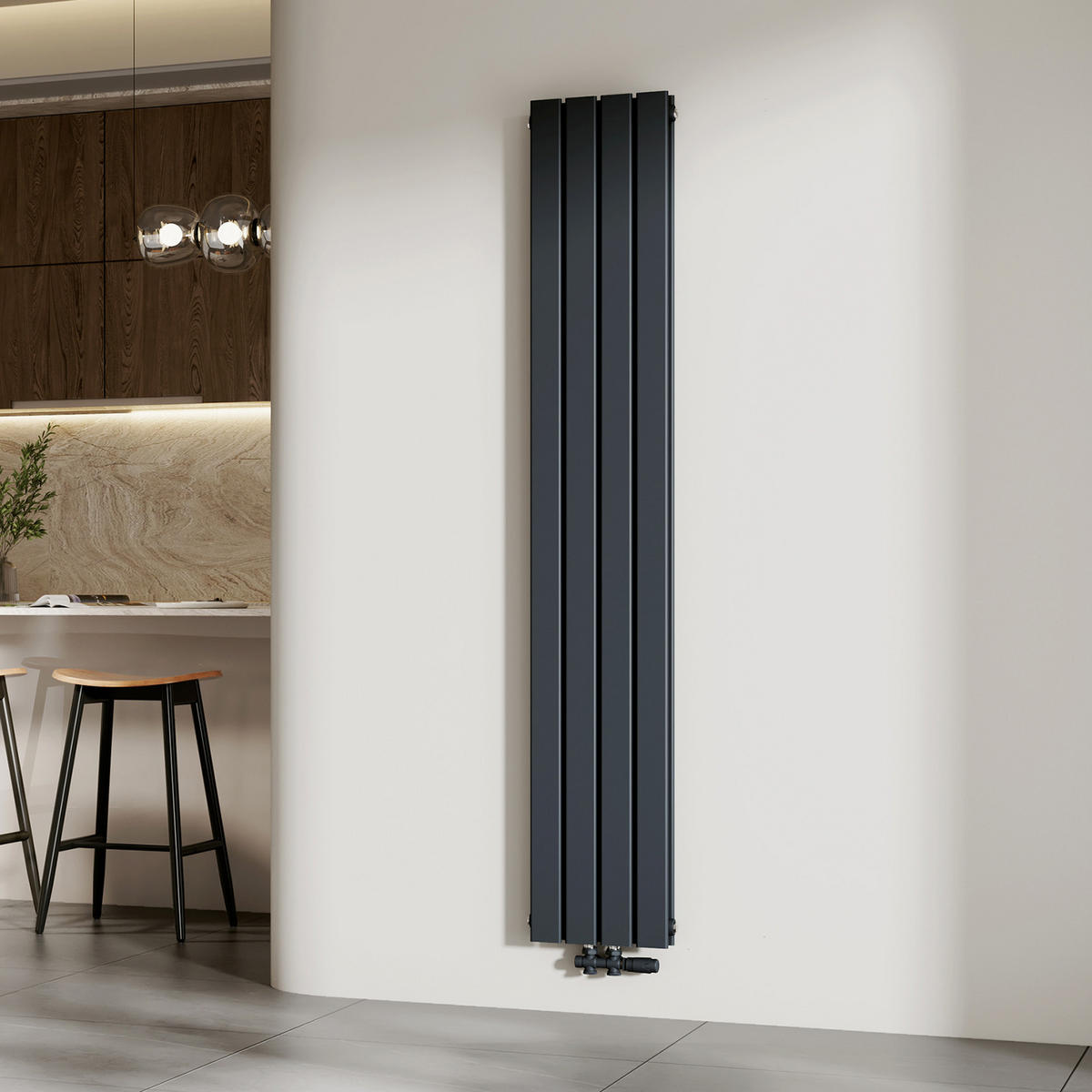 GRIJAČ ŠIPKA s termostatom antracit 900w 83/6,9/6,2 cm cm - antracit, metal (30/180/6.3cm) - EMKE