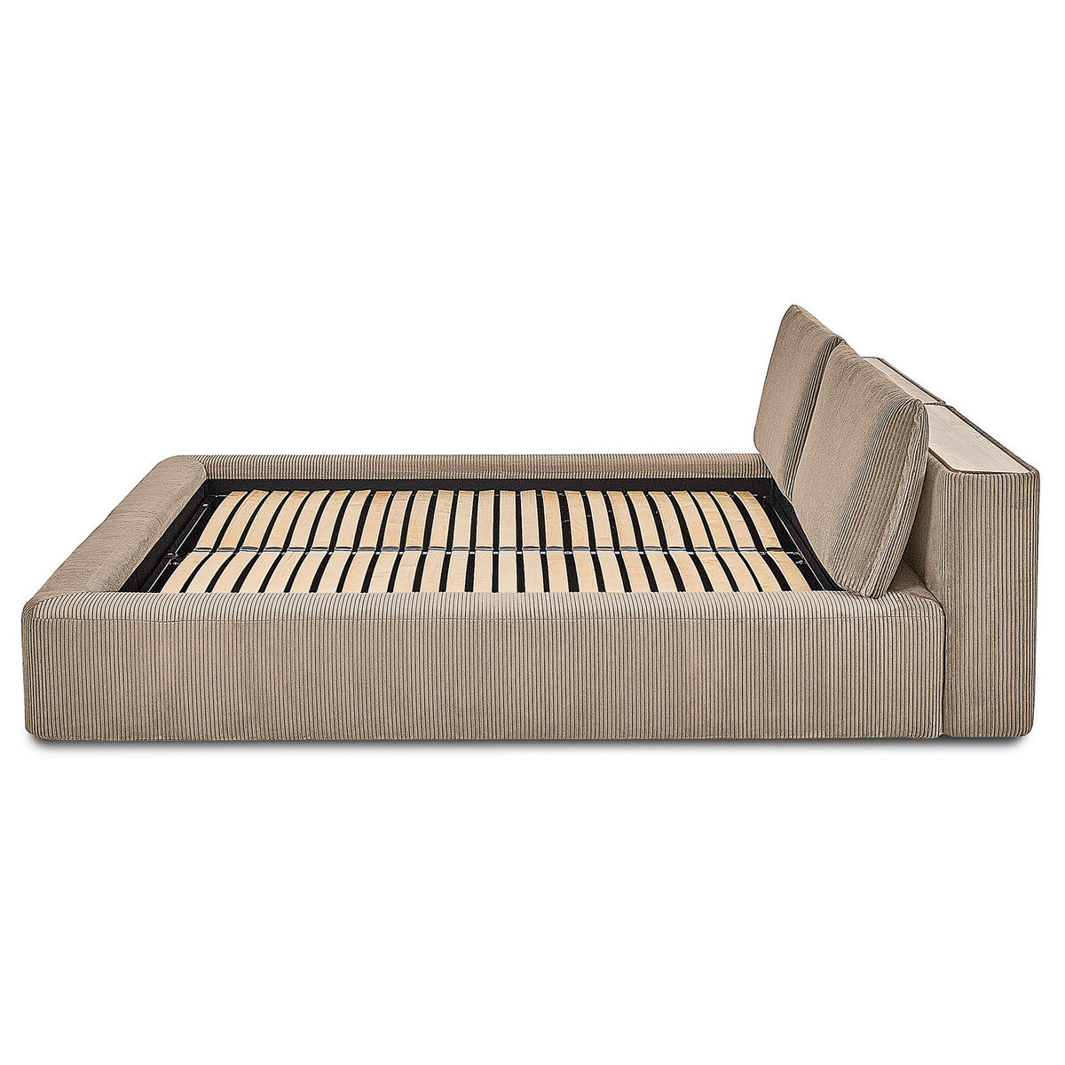 POLSTERBETT - Taupe, Textil (160/200cm) - home24