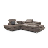 ECKSOFA Schlafsofa Panos In Esito - Beige, Holzwerkstoff/Textil (275/210cm) - Fun Möbel