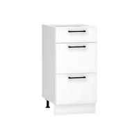 UNTERSCHRANK D40S3 - Dnoria - 3 Schubladen für effiziente Organisation - Weiß, Holz/Metall (40/82/52.4cm) - ROYAL24_MARKT