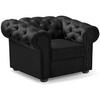CHESTERFIELD-SESSEL Chester, Schwarz - Wengefarben/Schwarz, Textil (112/82/92cm) - Beautysofa