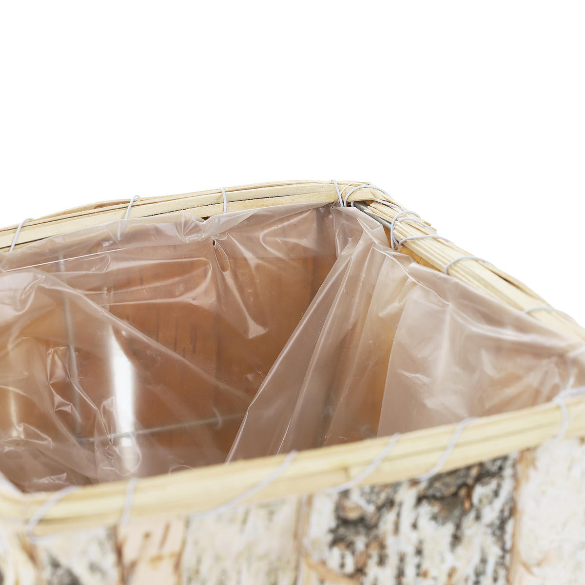 4XBLUMENTOPF - Multicolor, Holz/Textil (23/16/23cm) - Relaxdays