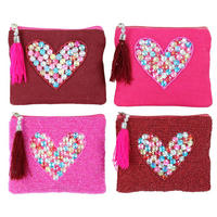 TÄSCHEN Hearts 4er-Set 12,5x18cm - Multicolor, Textil (18/12.5/1cm) - FURNARO