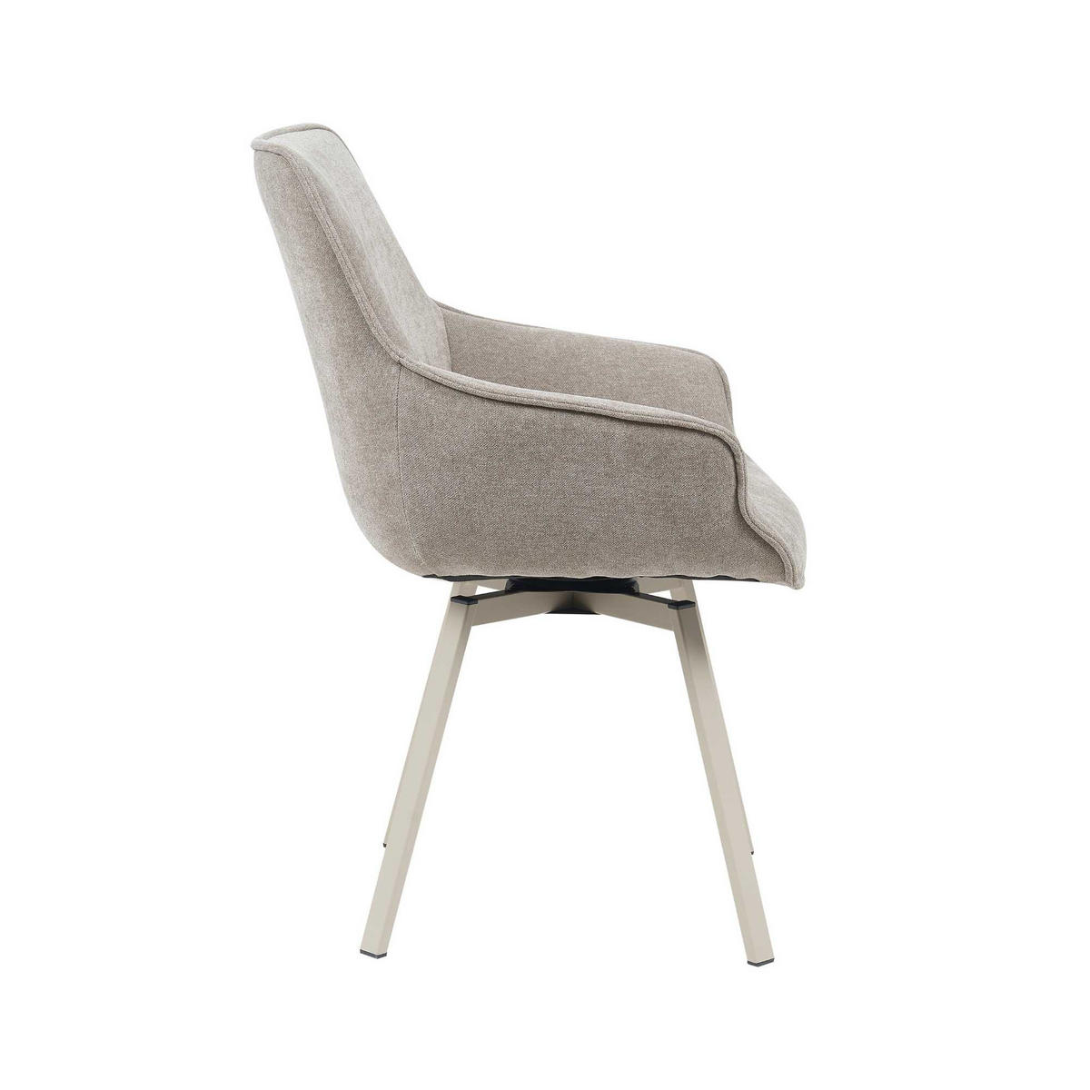 ESSZIMMERSTUHL Mees Taupe 62,5/57/86,5 cm - Taupe, Textil (57/86/62cm) - Starfurn