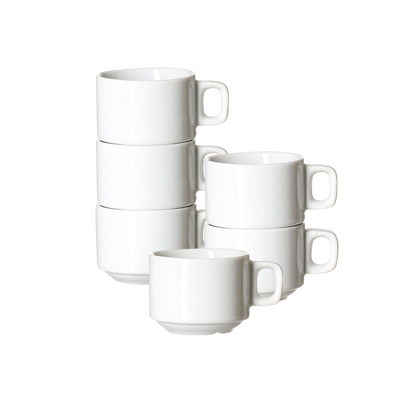 ESPRESSOTASSEN Bianco weiß 85 ml 6er Set - Weiß, Keramik (85L) - Ritzenhoff Breker