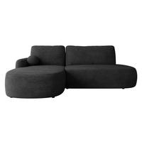 ECKSOFA Loridu O, Seite: Links - Anthrazit/Schwarz, Holz/Kunststoff (274/174cm) - MIRJAN24