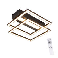 LED-DECKENLEUCHTE Haldrin 37/37/7.5 cm - Schwarz, Metall (37/37/7.5cm) - ZMH