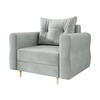 SESSEL Zako - Hellgrau/Naturfarben, Holz/Textil (106/85/77cm) - MIRJAN24