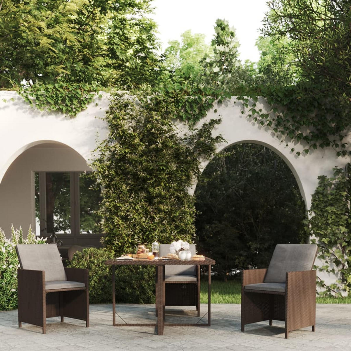 GARTENTISCH Tischmund 107/74/109 cm - Hellbraun, Naturmaterialien (109/107/74cm) - ZMH