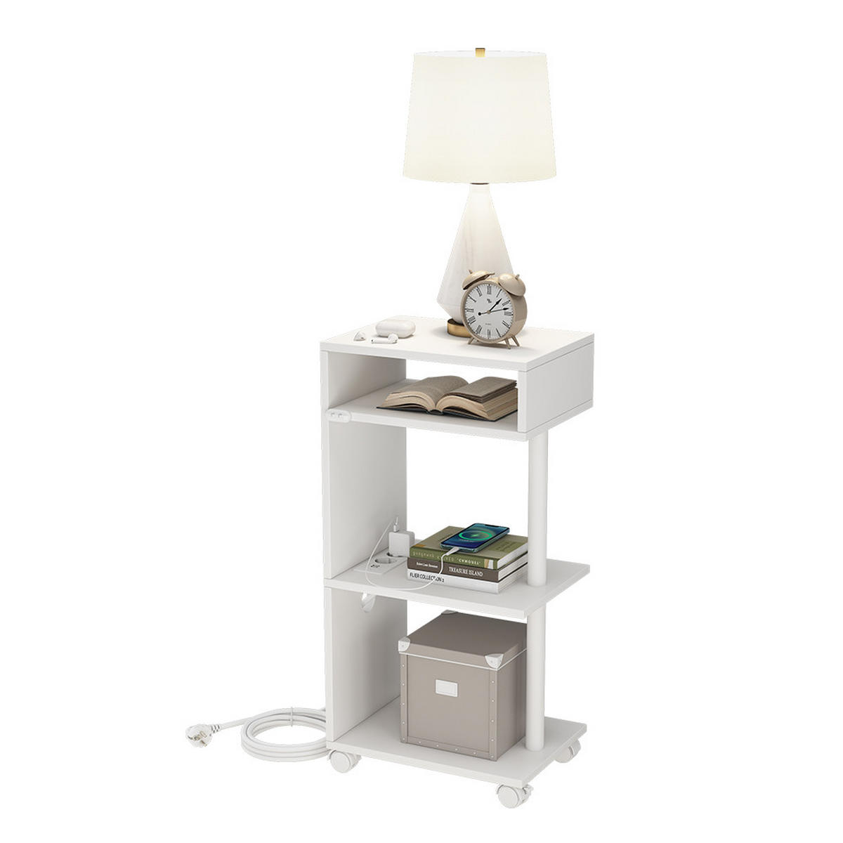 BEISTELLTISCH Barion Weiß 38 x 38 cm - Weiß, Holzwerkstoff (38/28/78cm) - Vicco
