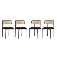 STUHL-SET DE-35939 4 Stück mit Metallbeinen Schwarz - Schwarz, Metall (45/75/40cm) - ComfortXL