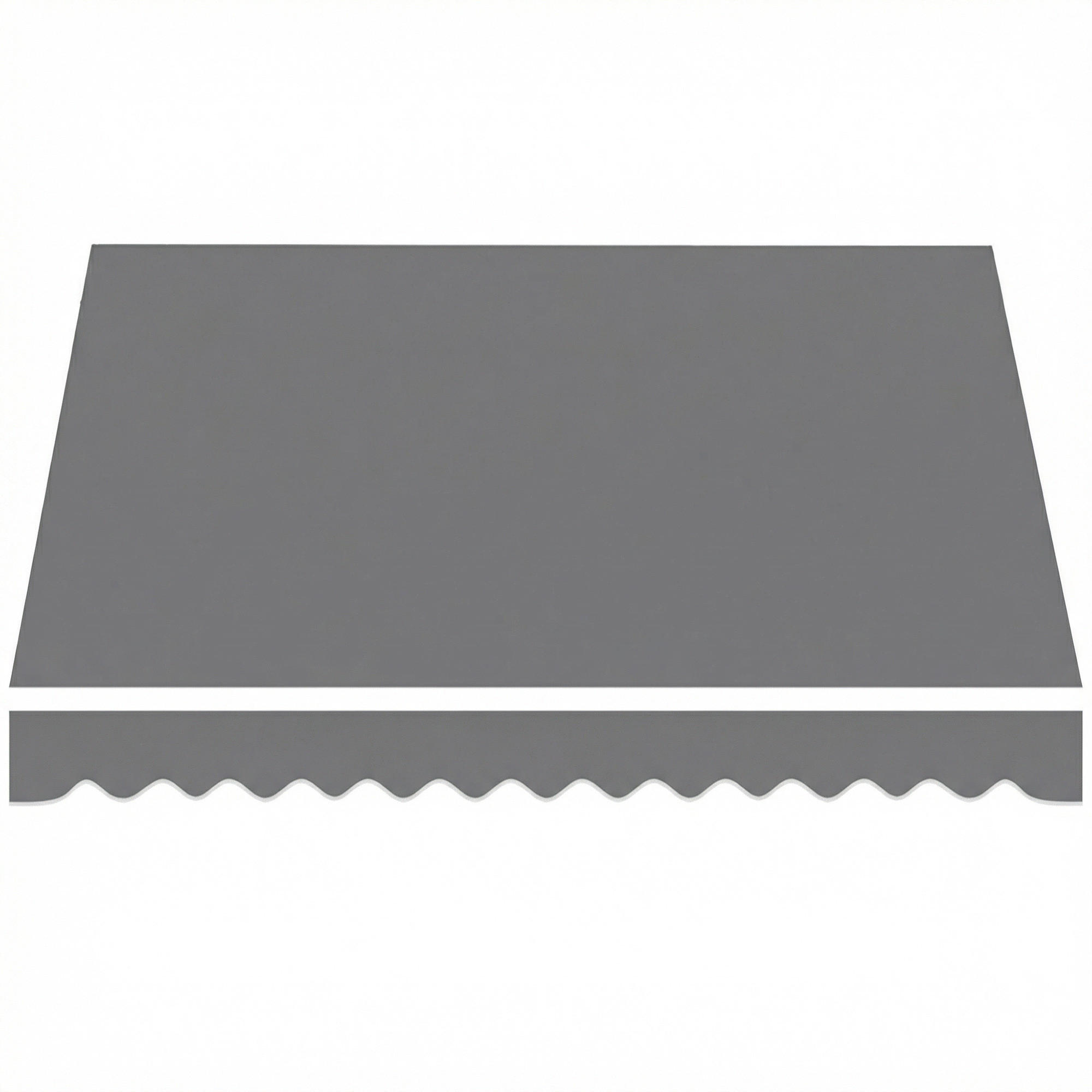 MARKISENBESPANNUNG aus Polyester Dunkelgrau - Dunkelgrau, Textil (337/250/25cm) - Outsunny