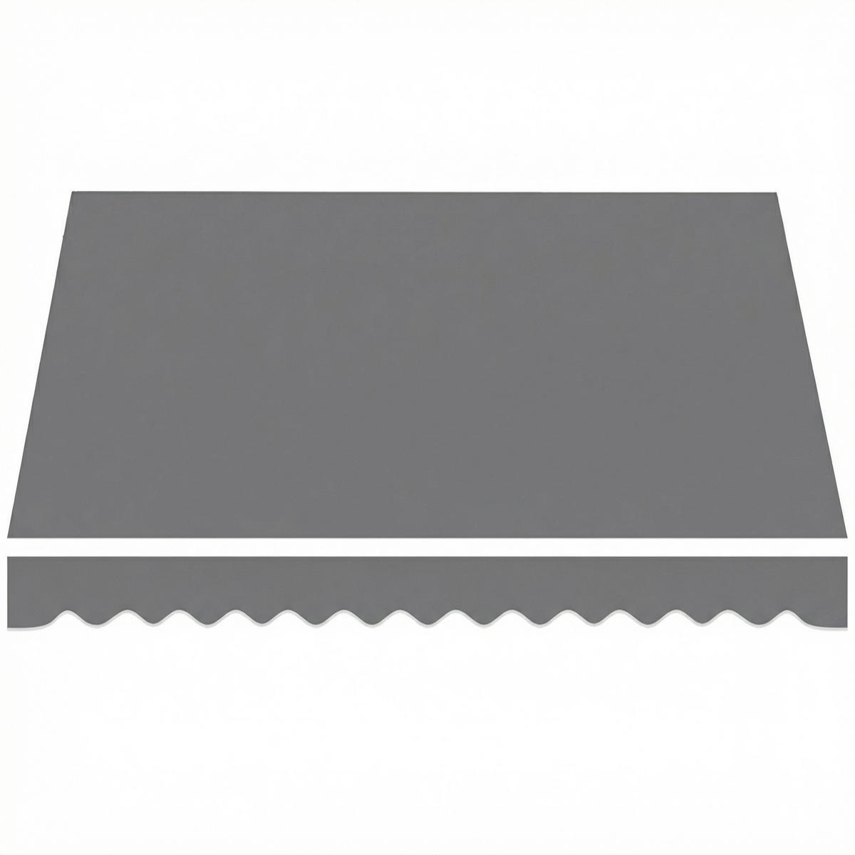 MARKISENBESPANNUNG aus Polyester Dunkelgrau - Dunkelgrau, Textil (337/250/25cm) - Outsunny