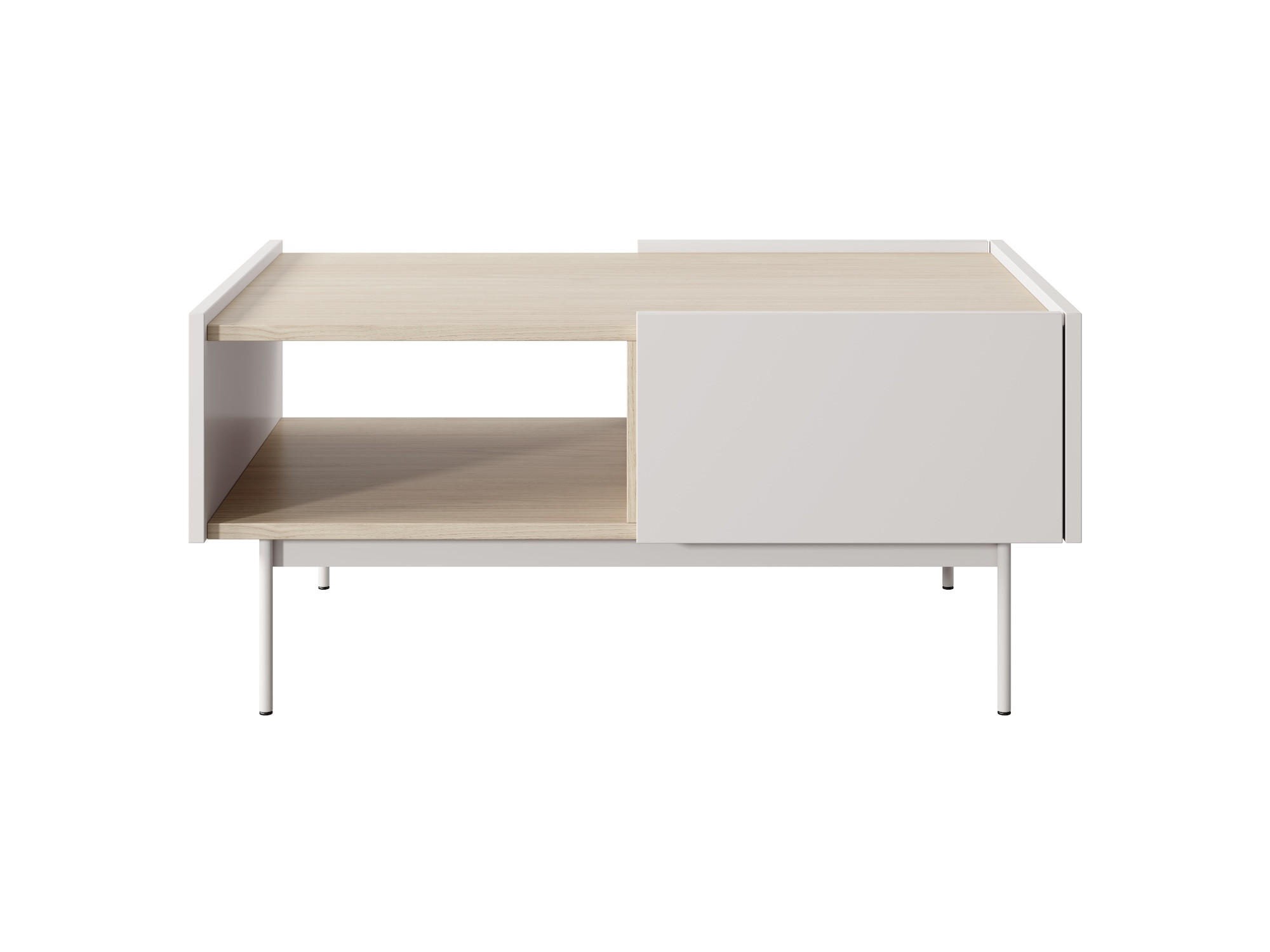 Thumbnail - Feldmann-Wohnen Couchtisch, Creme, Holz, 2 Schubladen, 97x45x65 cm, Wohnzimmer, Wohnzimmertische, Couchtische